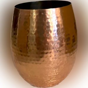NWT Tag Copper Stemless wine glass drink alcohol beverage Moscow mule margarita